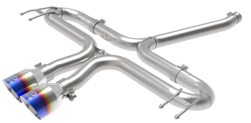 Honda Civic X 1.5T Sport aFe Takeda 2-1/2in 304 SS Axle-Back Exhaust w/Blue Flame Tips