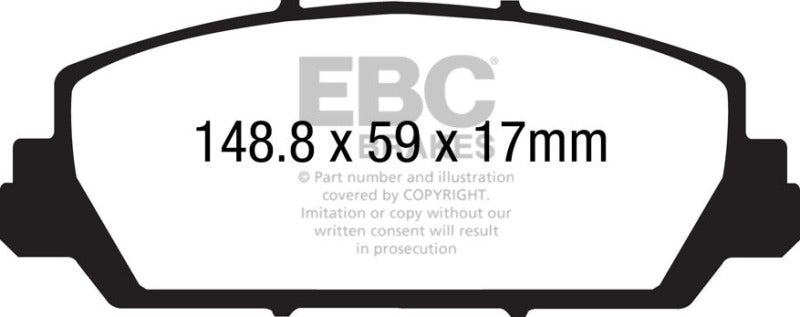 Honda Civic X Si Front EBC Ultimax Brake Pads