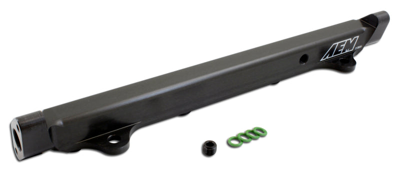 Mitsubishi Evo 8/9 AEM Black Fuel Rail