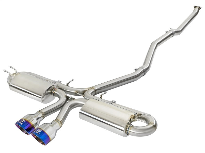 Honda Civic X Si Coupe aFe Takeda 3in 304 SS Cat-Back Exhaust System - Blue Tips