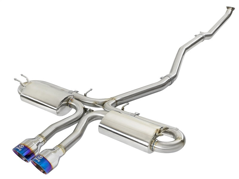 Honda Civic X Si Sedan aFe Takeda 3in 304 SS Cat-Back Exhaust System - Blue Tips