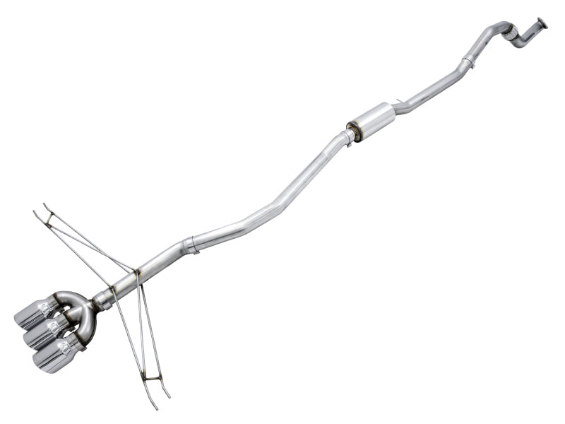 Honda Civic X Si AWE Tuning Track Edition Exhaust w/Front Pipe & Triple Chrome Silver Tips