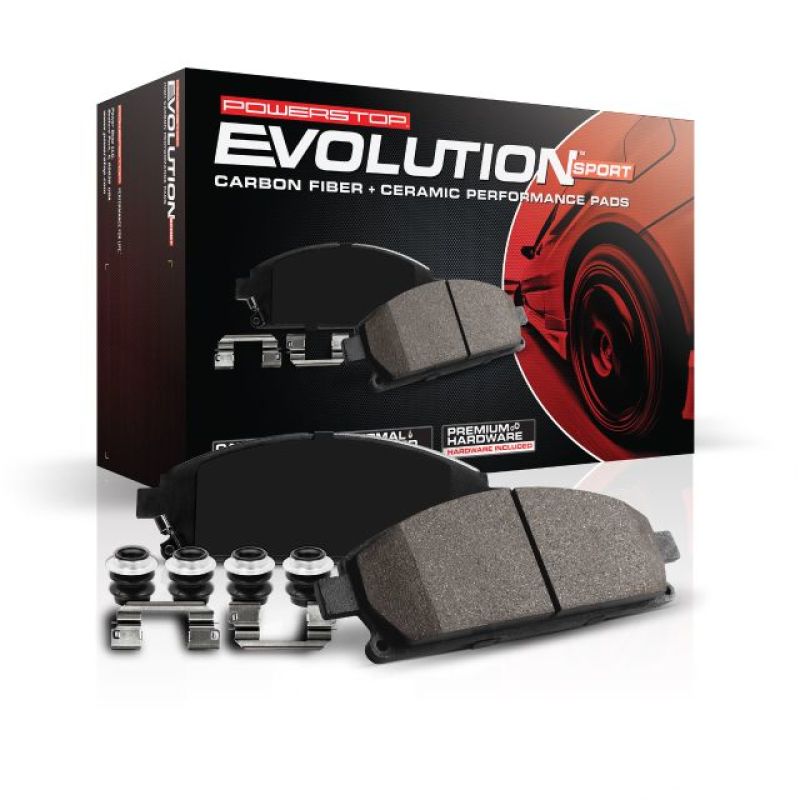 Mitsubishi Evo 8/9/X Power Stop Front Z23 Evolution Sport Brake Pads w/Hardware