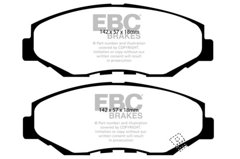 Honda Civic X Non-Si Front EBC Ultimax2 Brake Pads