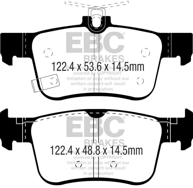 Honda Civic X Non-Type R Rear EBC Ultimax2 Brake Pads